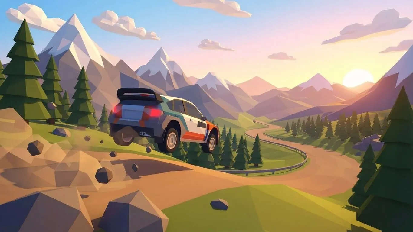 Orio AI-generated 3D mountain racer game